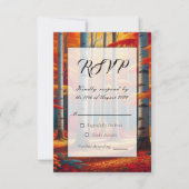 Rustic Birch Tree Fall Wedding RSVP Kaartje (Voorkant)