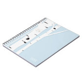 Rustic Birch Tree Heart Icy Blue Notitieboek Journ (Linkerzijde)