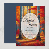 Rustic Birch Tree Herfst Forest Vrijgezellenfeest Kaart (Voorkant / Achterkant)