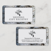 Rustic Birch Tree, kaartje voor cadeauregister (Voorkant / Achterkant)