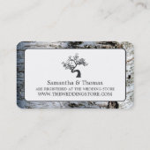 Rustic Birch Tree, kaartje voor cadeauregister (Achterkant)
