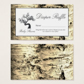 Rustic Birch Tree, luidere Raffle Ticket Visitekaartje (Voorkant /achterkant)