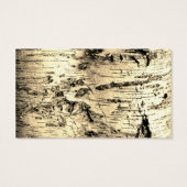 Rustic Birch Tree, luidere Raffle Ticket Visitekaartje (Achterkant)
