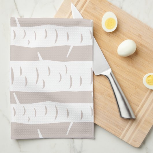 Rustic Birch Tree Pattern Theedoek (Quarter Fold)