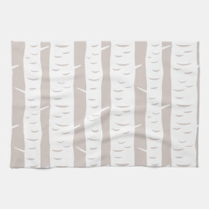 Rustic Birch Tree Pattern Theedoek