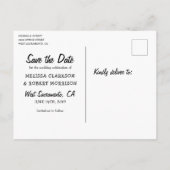 Rustic Birch Tree Photo Save the Date Uitnodiging Briefkaart (Achterkant)