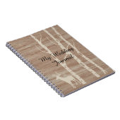 Rustic Birch Trees and Deer Wedding Journal Notitieboek (Rechterzijde)