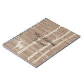 Rustic Birch Trees and Deer Wedding Journal Notitieboek (Linkerzijde)