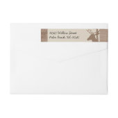 Rustic Birch Trees deer Wedding Wrap rond label (Achterkant)