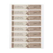 Rustic Birch Trees deer Wedding Wrap rond label (Vel)