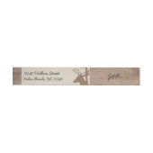 Rustic Birch Trees deer Wedding Wrap rond label (Individueel)