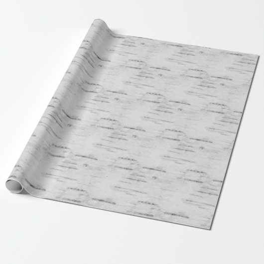 Rustic Birch Wood Patterned Cadeaupapier (Uitgerold)