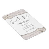 Rustic Birch Wood Save the Date bruiloft Magneet (Rechterzijde)