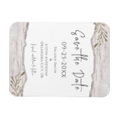 Rustic Birch Wood Save the Date bruiloft Magneet (Horizontaal)