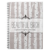 Rustic Birch Wood Trees & Branches Natural Modern Notitieboek (Voorkant)