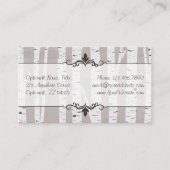 Rustic Birch Wood Trees & Branches Natural Modern Visitekaartje (Voorkant)