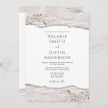 Rustic Birch Wood Weddenschap All-in-One