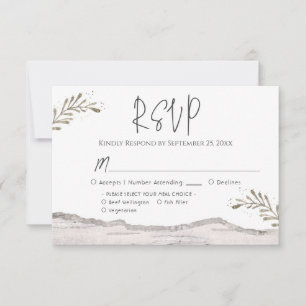 Rustic Birch Wood Wedding RSVP