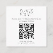 Rustic Birch Wood Wedding Square Visitekaartje (Voorkant)