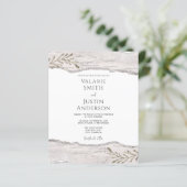 Rustic Birch Wood Wedding Uitnodiging (Staand voorkant)