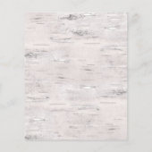 Rustic Birch Wood Wedding Uitnodiging (Achterkant)