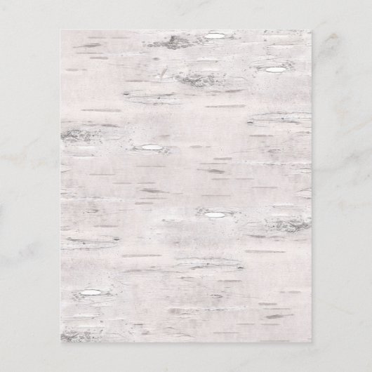 Rustic Birch Wood Wedding Uitnodiging (Achterkant)