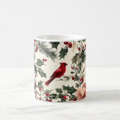 Rustic Bird en Poinsettia kerstpatroon (14) Koffiemok (Center)