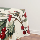 Rustic Bird en Poinsettia kerstpatroon (14) Tafelkleed (Voorbeeld)