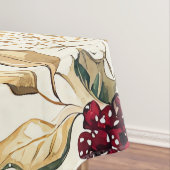 Rustic Bird en Poinsettia kerstpatroon (15) Tafelkleed (Voorbeeld)