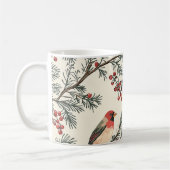 Rustic Bird en Poinsettia kerstpatroon (17) Koffiemok (Links)