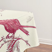 Rustic Bird en Poinsettia kerstpatroon (17) Tafelkleed (Voorbeeld)