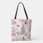 Rustic Bird en Poinsettia kerstpatroon (17) Tote Bag (Achterkant)