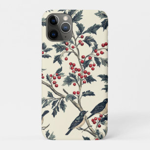 Rustic Bird en Poinsettia kerstpatroon (18) Case-Mate iPhone Case