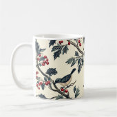 Rustic Bird en Poinsettia kerstpatroon (19) Koffiemok (Links)