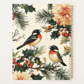 Rustic Bird en Poinsettia kerstpatroon (21) Planner (Achterkant)
