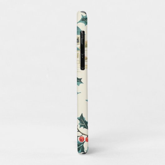 Rustic Bird en Poinsettia kerstpatroon (7) Case-Mate iPhone Case (Achterkant/links)