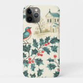 Rustic Bird en Poinsettia kerstpatroon (7) Case-Mate iPhone Case (Achterkant)