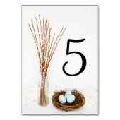 Rustic Bird Nest Eggs and Pussy Willows Wedding Kaart (Achterkant)