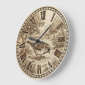 Rustic Bird Wall Clock Grote Klok (Hoek)