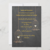 RUSTIC BIRDCAGE CHALKBOARD WEDDING CUSTOM KAART (Voorkant)