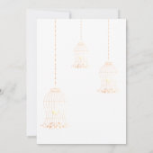 RUSTIC BIRDCAGE WHITE GOLD CHALKBOARD WEDING KAART (Achterkant)