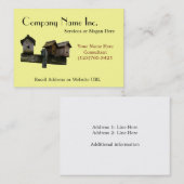 Rustic Birdhouses Craft Company Visitekaartje (Voorkant / Achterkant)