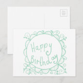 Rustic Birthday Briefkaart (Voorkant / Achterkant)