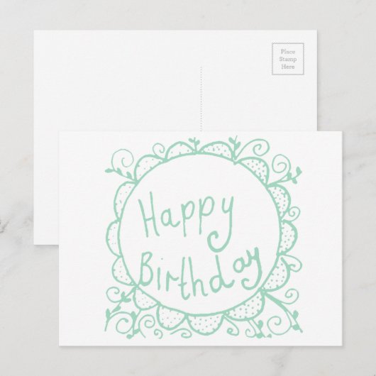 Rustic Birthday Briefkaart (Voorkant / Achterkant)