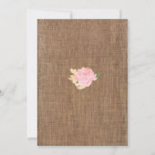 Rustic Birthday en Christening nodigen meisje uit Kaart (Achterkant)