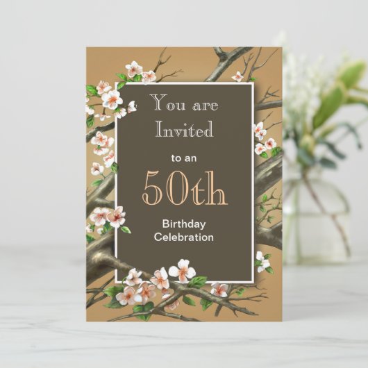 Rustic Birthday Party Kaart (Staand voorkant)