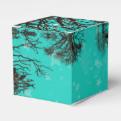 Rustic Black and Blue Evening Wedding Favor Box Bedankdoosjes (Voorkant Zijde)