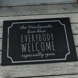 Rustic Black and White: Welkom Doormat Deurmat