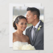 Rustic Black Botanical Wedding Kaart (Achterkant)