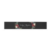 Rustic Black Botanical Wedding Uitnodigingen Wikkel (Vlak)